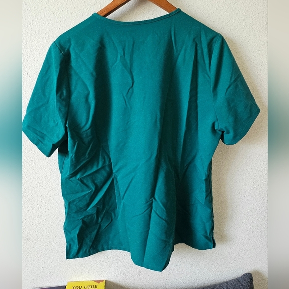 Figs Men's Teal V-Neck Shirt - Picture 6 of 7
